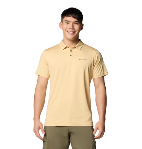 Columbia Men's Tech Trail Utility Polo, Technical Polo Shirt, Sand Dune Heather, XL von Columbia