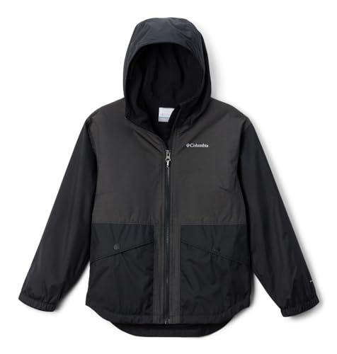Columbia Rainy Trails 2 Fleece Lined Jacket, Mädchen Wasserdichte Regenjacke, Schwarz, 2090111 Columbia Rainy Trails 2 Fleece Lined Jacket, Mädchen Wasserdichte Regenjacke, Schwarz, 2090111 von Columbia