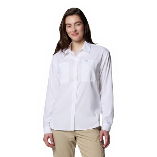 Columbia Women's Silver Ridge Utility Long Sleeve Shirt, Long Sleeve Shirt, White, L von Columbia