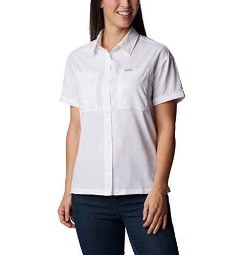 Columbia Women's Silver Ridge Utility Short Sleeve Shirt, Short Sleeve Shirt, White, XS von Columbia