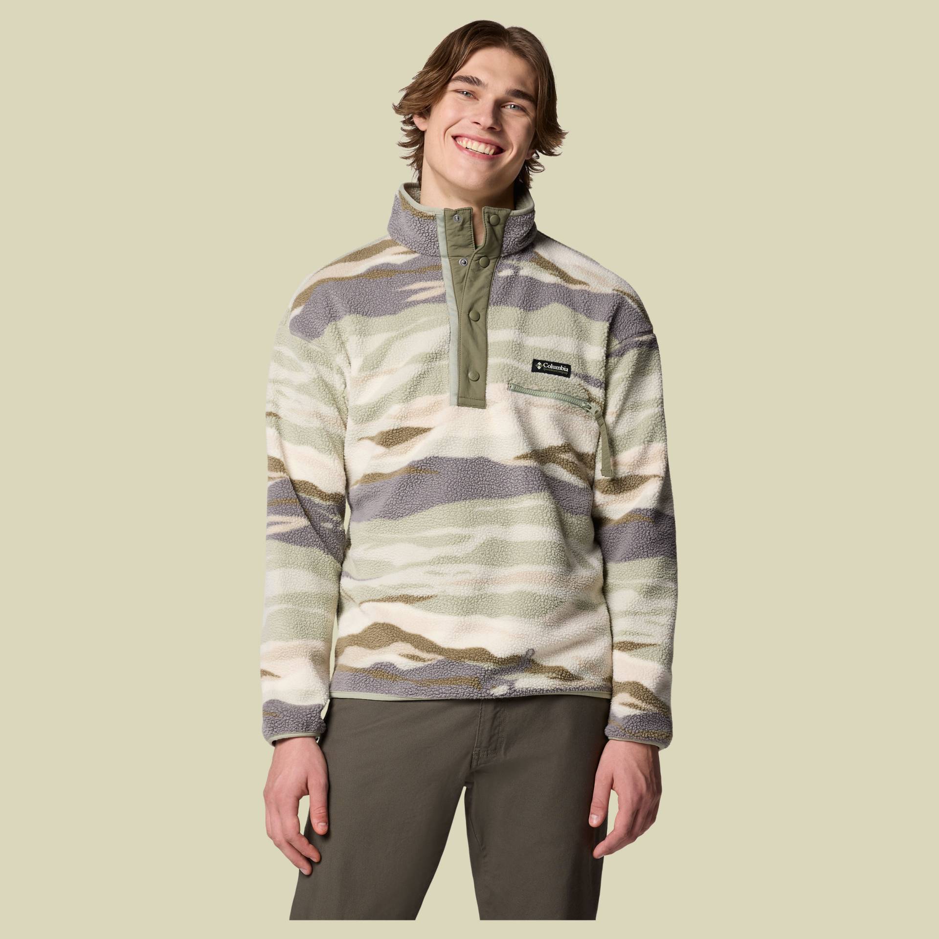 Helvetia II Printed Half Snap Fleece Men L grün - safari rouge valley Helvetia II Printed Half Snap Fleece Men L grün - safari rouge valley von Columbia