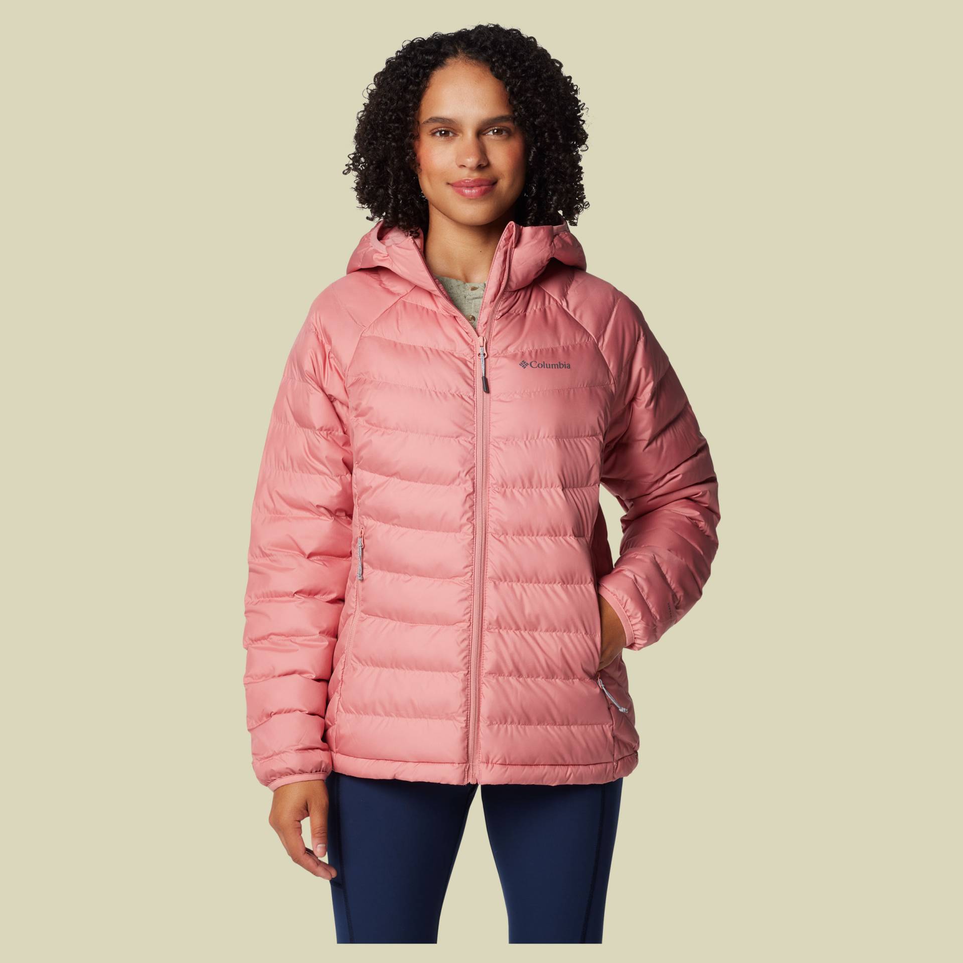 Powder Lite II Hooded Jacket Woman XS rot - Farbe pink agave von Columbia