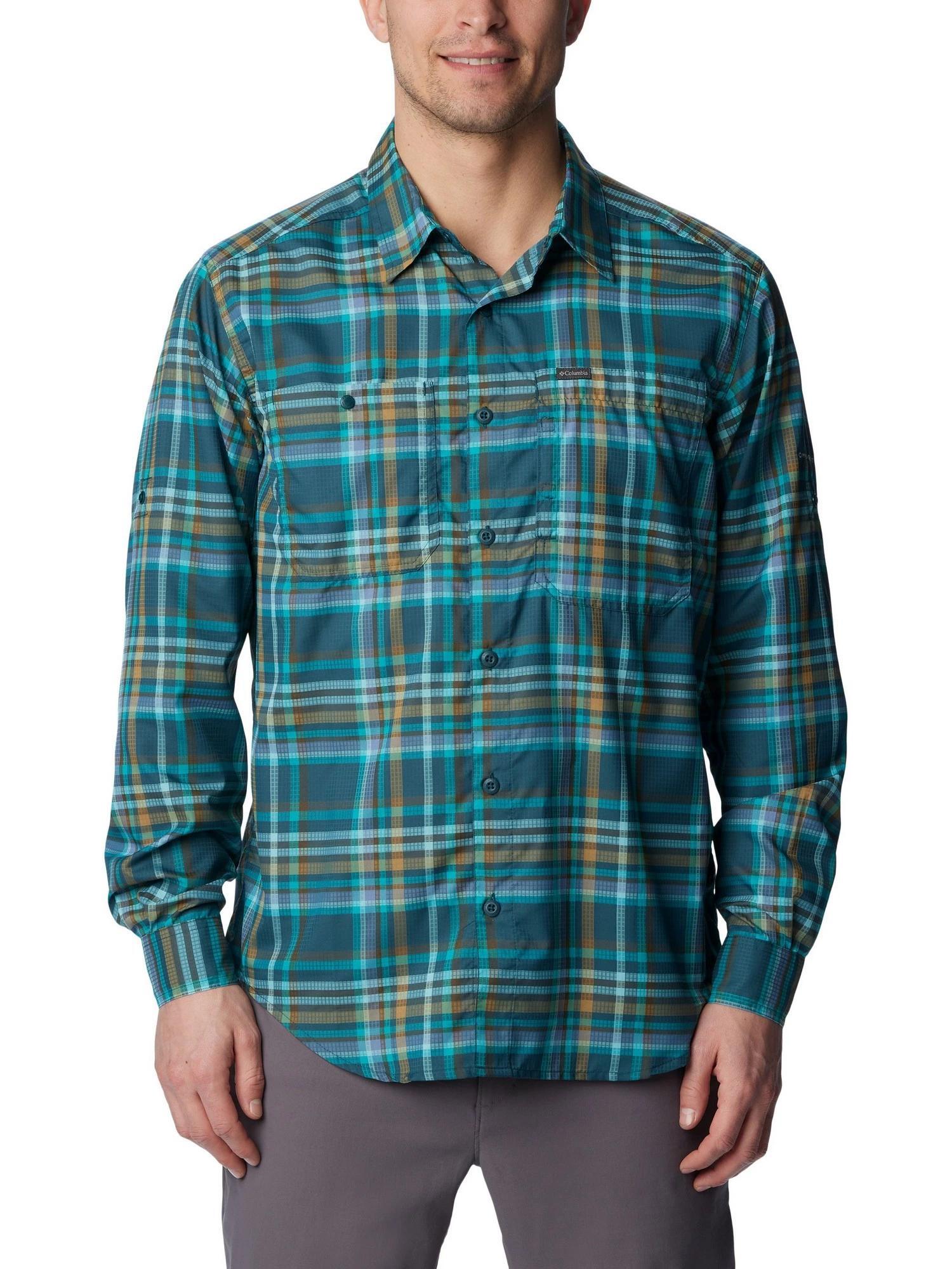 Wanderhemd Silver Ridge Utility Lite Plaid Long Sleeve Shirt Herren - blau von Columbia