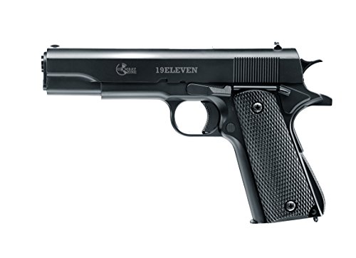 Combat Zone Airsoft Pistole 19 Eleven, Federdruck Waffe mit 0,5 Joule, inkl. 250x 6 mm BB Soft-Air Kugeln, schwerer Metallschlitten und Metall-Lauf Combat Zone Airsoft Pistole 19 Eleven, Federdruck Waffe mit 0,5 Joule, inkl. 250x 6 mm BB Soft-Air Kugeln, schwerer Metallschlitten und Metall-Lauf von Combat Zone