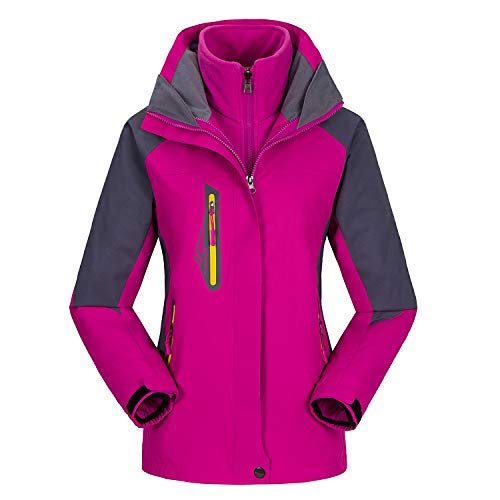 Comcrib Damen 3 in 1 Jacke Funktionsjacke Winddicht wasserdichte Regenjacke Atmungsaktive Outdoorjacke Sport Wanderjacke mit Abnehmbarer Kapuze Herbst Winter Comcrib Damen 3 in 1 Jacke Funktionsjacke Winddicht wasserdichte Regenjacke Atmungsaktive Outdoorjacke Sport Wanderjacke mit Abnehmbarer Kapuze Herbst Winter von Comcrib
