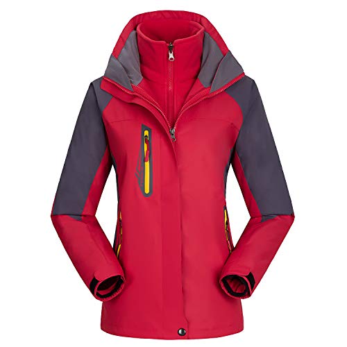 Comcrib Damen 3 in 1 Jacke Funktionsjacke Winddicht wasserdichte Regenjacke Atmungsaktive Outdoorjacke Sport Wanderjacke mit Abnehmbarer Kapuze Herbst Winter Comcrib Damen 3 in 1 Jacke Funktionsjacke Winddicht wasserdichte Regenjacke Atmungsaktive Outdoorjacke Sport Wanderjacke mit Abnehmbarer Kapuze Herbst Winter von Comcrib