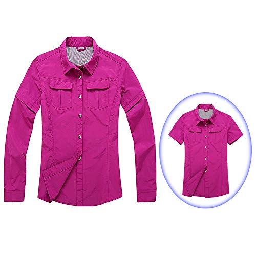 Comcrib Damen Bluse UPF Sonnenschutz Langarmbluse Outdoor Ultraleicht Wanderhemd Schnelltrocknend Langarmshirt Freizeit Kleidung von Comcrib