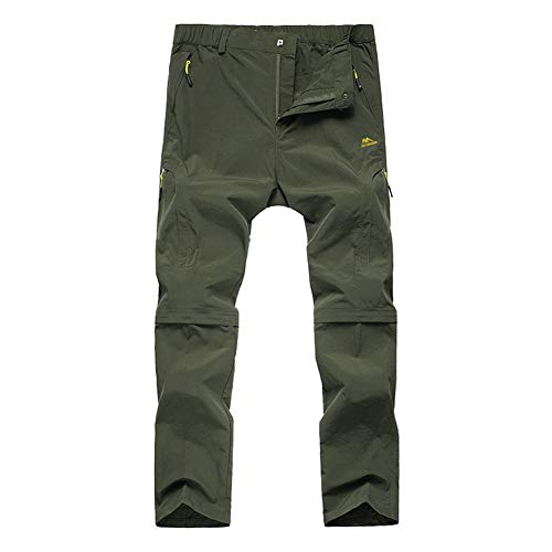 Comcrib Herren Zip Off Hose Outdoor 2 in 1 Wander Hose Sommer Atmungsaktiv UV Schutz Hose Funktion Cabrio Hose zum Reiten Klettern Sport von Comcrib