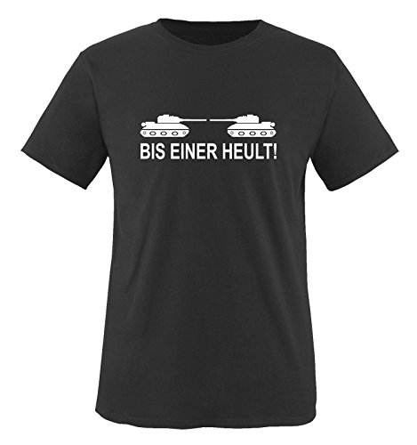 Comedy Shirts BIS EINER HEULT!... Herren T-Shirt T-Shirt Größe M - Schwarz/Weiss von Comedy Shirts