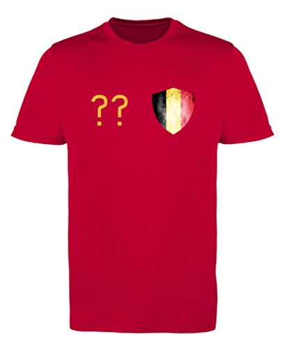 Comedy Shirts - Belgien Trikot - Wappen: Klein - Wunsch - Mädchen Trikot - Rot/Gelb Gr. 98-104 Comedy Shirts - Belgien Trikot - Wappen: Klein - Wunsch - Mädchen Trikot - Rot/Gelb Gr. 98-104 von Comedy Shirts