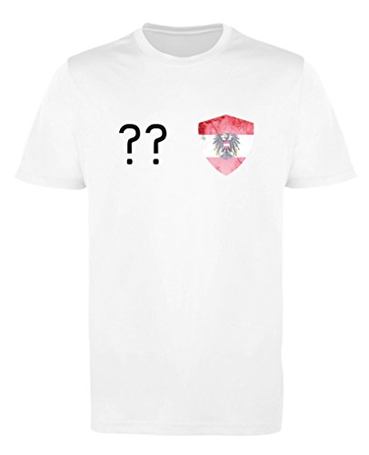 Comedy Shirts - Österreich Trikot - Wappen: Klein - Wunsch - Jungen Trikot - Weiss/Schwarz Gr. 134-146 Comedy Shirts - Österreich Trikot - Wappen: Klein - Wunsch - Jungen Trikot - Weiss/Schwarz Gr. 134-146 von Comedy Shirts