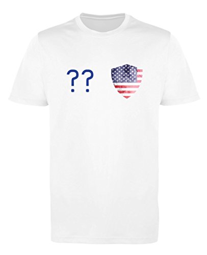 Comedy Shirts - USA Trikot - Wappen: Klein - Wunsch - Jungen Trikot - Weiss/Royalblau Gr. 98-104 Comedy Shirts - USA Trikot - Wappen: Klein - Wunsch - Jungen Trikot - Weiss/Royalblau Gr. 98-104 von Comedy Shirts
