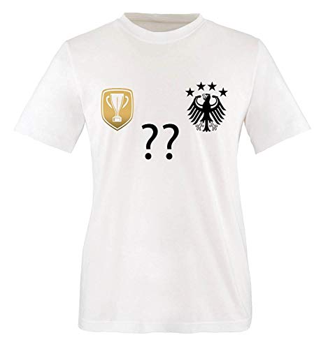 Trikot - Deluxe 2016 - DE - WUNSCHDRUCK - Kinder T-Shirt - Weiss/Schwarz-Gold Gr. 134-146 Trikot - Deluxe 2016 - DE - WUNSCHDRUCK - Kinder T-Shirt - Weiss/Schwarz-Gold Gr. 134-146 von Comedy Shirts