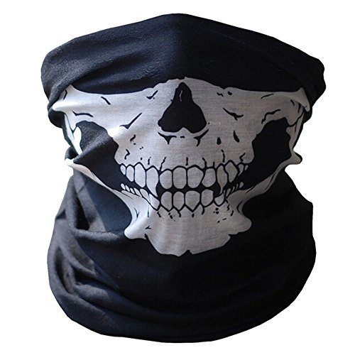 Comic Super Hero Halbgesichtsmaske, Totenkopf-Maske, Skelett, Multifunktions-Halstuch, schwarz, Biker, BMX, Bike, Sport, Outdoor, Paintball, Motorrad, Soldat Comic Super Hero Halbgesichtsmaske, Totenkopf-Maske, Skelett, Multifunktions-Halstuch, schwarz, Biker, BMX, Bike, Sport, Outdoor, Paintball, Motorrad, Soldat von Comic Super Hero