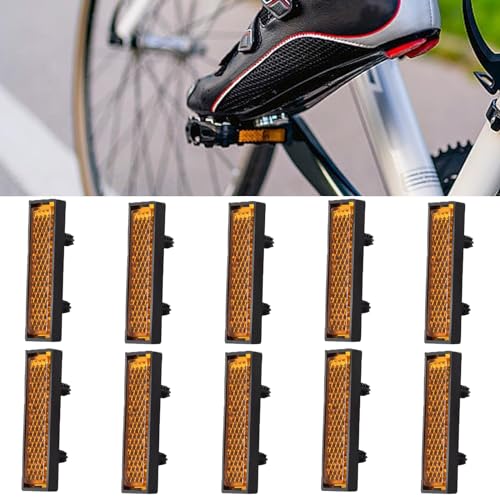 Reflektoren Für Fahrradpedale,Pedal Reflektor,Pedalreflektor 10er Set,Reflektierendes Blatt Fahrrad,Pedal Reflektoren,Pedalreflektoren Fahrrad,Pedalrückstrahler Fahrrad,Reflektoren Für Pedale Orange von Comioke