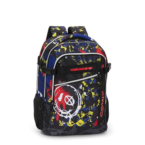 COMIX WBS Rucksack für Mittelschule, Grundschule und Oberschule, 2 Hauptfächer, 2 Fronttaschen, gepolsterter Rücken, gepolsterte und verstellbare Schultergurte, gepolsterter Tragegriff, 32 x 44,5 x 20 COMIX WBS Rucksack für Mittelschule, Grundschule und Oberschule, 2 Hauptfächer, 2 Fronttaschen, gepolsterter Rücken, gepolsterte und verstellbare Schultergurte, gepolsterter Tragegriff, 32 x 44,5 x 20 von Comix