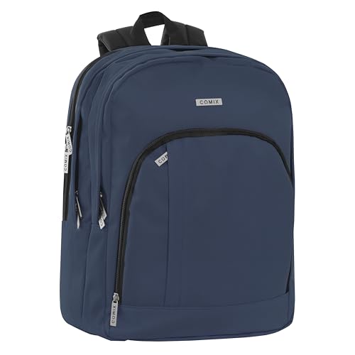 Comix - Rucksack für Mittelschule, Grundschule und Oberschule, 3 Fächer mit PC-Halter, Fronttasche, gepolsterte und verstärkte Rückenlehne, gepolsterte und verstellbare Schultergurte, rutschfeste Comix - Rucksack für Mittelschule, Grundschule und Oberschule, 3 Fächer mit PC-Halter, Fronttasche, gepolsterte und verstärkte Rückenlehne, gepolsterte und verstellbare Schultergurte, rutschfeste von Comix
