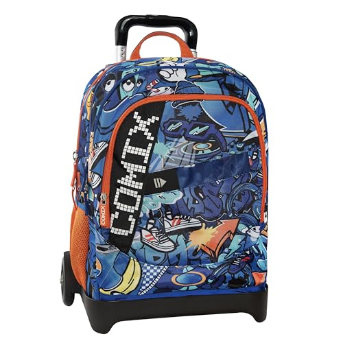 Comix Ultra Bright Schulrucksack Trolley, abnehmbar, mit LED-Schriftfeld, große Fächer, austauschbare Räder, verstellbarer Griff, gepolsterte Schultergurte, vorgeformter Boden, 34 x 52 x H 22 cm, Comix Ultra Bright Schulrucksack Trolley, abnehmbar, mit LED-Schriftfeld, große Fächer, austauschbare Räder, verstellbarer Griff, gepolsterte Schultergurte, vorgeformter Boden, 34 x 52 x H 22 cm, von Comix