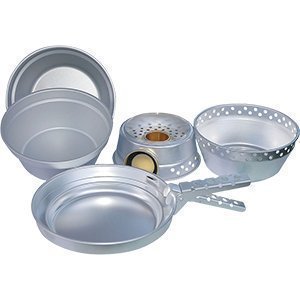 Commando Industries Hochwertiges 6 teiliges CI Outdoor Spiritus Camping-Kochset aus Alumiunium mit Spititus Kocher Topf, Deckel, Pfannen Teller Haltegriff Commando Industries Hochwertiges 6 teiliges CI Outdoor Spiritus Camping-Kochset aus Alumiunium mit Spititus Kocher Topf, Deckel, Pfannen Teller Haltegriff von Commando Industries