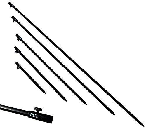 CommonBaits 2 STÜCK BIG HEAD BLACK ALU BANKSTICK 115-200cm/BIGHEAD BANKSTICKS von CommonBaits