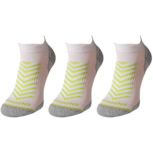 Comodo - Laufsocken Herren & Damen 3 Paar Kurze Sportsocken, Unisex Sneaker Socken für Laufen, Joggen & Fitness, atmungsaktive - antibakterielle - antirutsch Kurzsocken RUN8 gr 39-42 weiß, hellgrün von Comodo