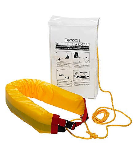 Compass Bergeschlaufe weiß inkl. Reflex-Schwimmring & Pick-up-Gurt I 45m Polypropylen-Leine I Hohe Sichtbarkeit | Separate Netztasche I Ideal für Wassersicherheit Compass Bergeschlaufe weiß inkl. Reflex-Schwimmring & Pick-up-Gurt I 45m Polypropylen-Leine I Hohe Sichtbarkeit | Separate Netztasche I Ideal für Wassersicherheit von Compass