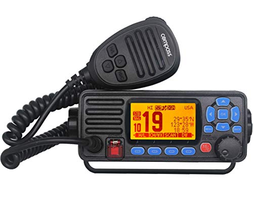 Compass CX-800 Seefunkgerät mit DSC, GPS, ATIS I IPX7 Wasserdicht I Dual Receiver & GNSS-Modul I Inklusive Binnenfunk mit großem Display von Compass