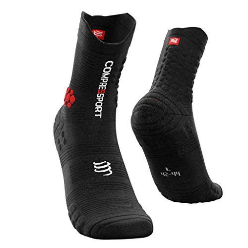 COMPRESSPORT Erwachsene PRORACING Socks V3 Trail Black T2, Schwarz,39-41 von COMPRESSPORT