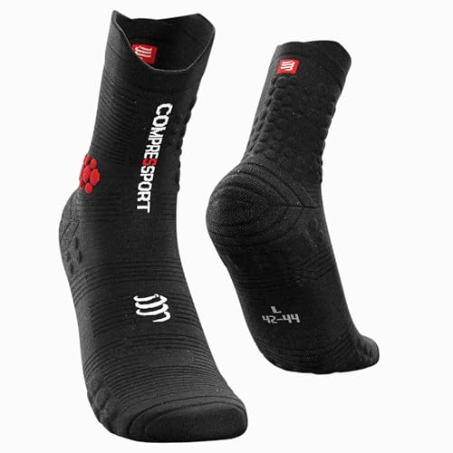 COMPRESSPORT Erwachsene PRORACING Socks V3 Trail Black T2, Schwarz,39-41 von COMPRESSPORT