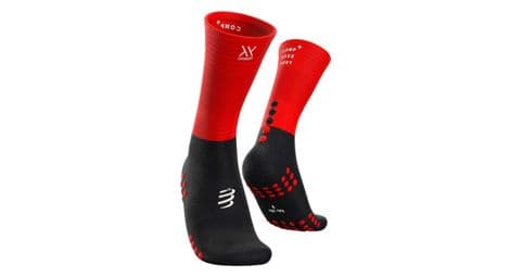 compressport mid compression socks schwarz rot von Compressport