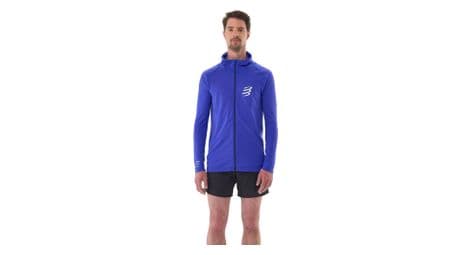 compressport 3d thermo seamless kapuzenjacke blau von Compressport