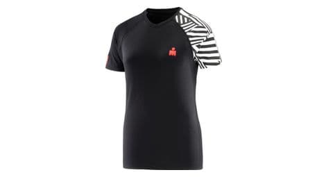 compressport damen kurzarmtrikot ironman dazzle schwarz weis von Compressport