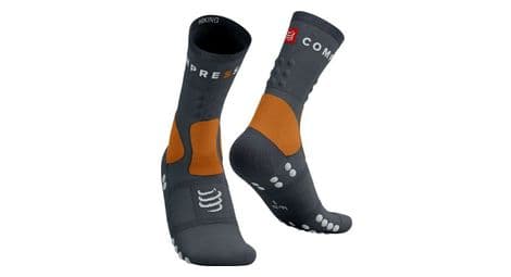 compressport hiking socks grau orange von Compressport