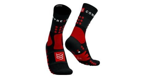compressport hiking socks schwarz rot weis von Compressport