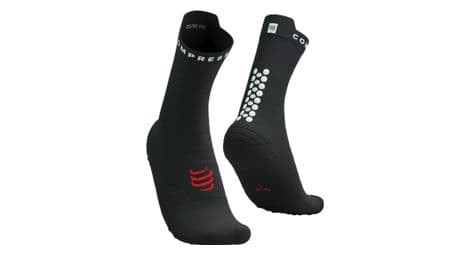 compressport pro racing socks v4 0 run high schwarz weis rot von Compressport