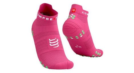 compressport pro racing socks v4 0 run low hot pink von Compressport