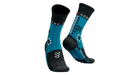 compressport pro racing socks winter trail blau schwarz von Compressport
