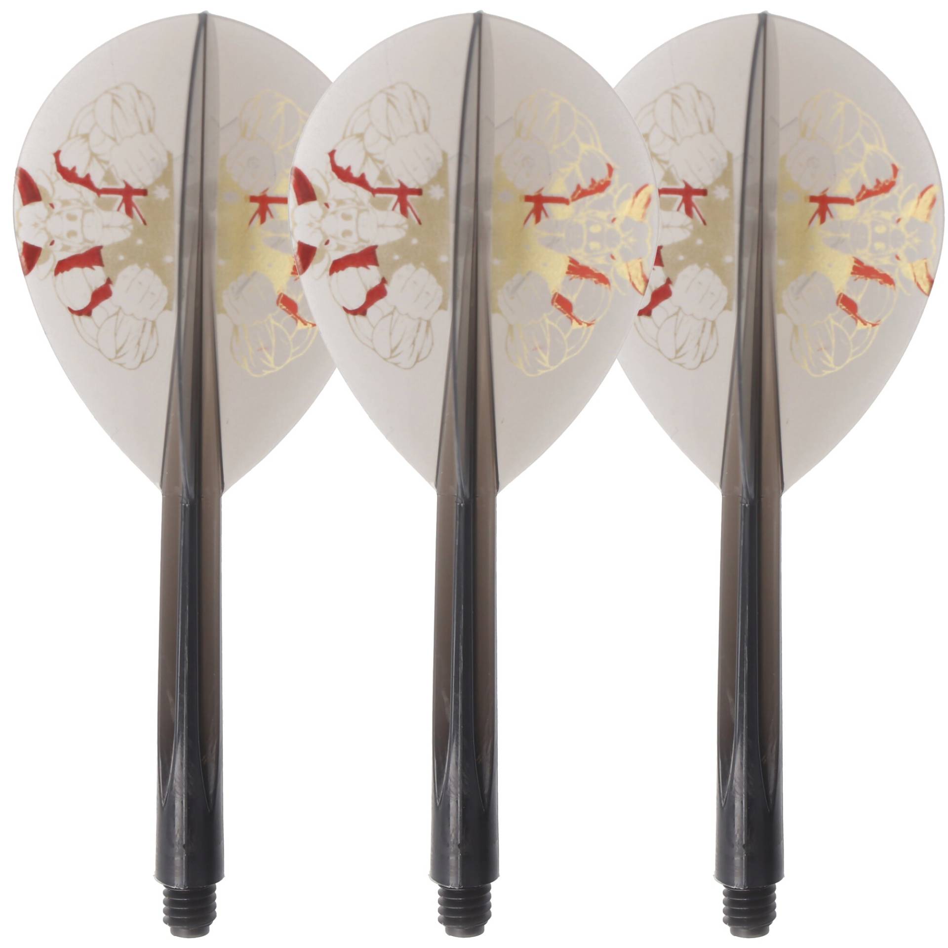 Dartflight Zero Stress, Teardrop L, The Bull, long, transparent schwarz, 33,5mm Dartflight Zero Stress, Teardrop L, The Bull, long, transparent schwarz, 33,5mm von Condor