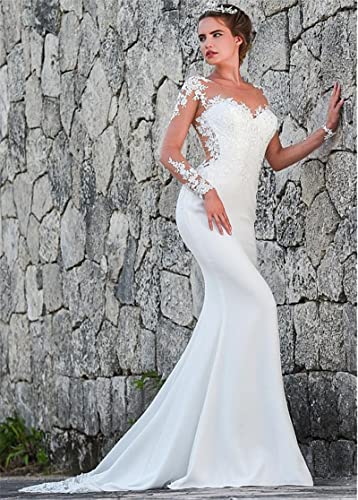 CongMing-huajia Hochzeitskleid Langes Hochzeitskleid Weiß V-Ausschnitt Romantisch Lang Elegant Französisch Fischschwanz Kleid White 38 CongMing-huajia Hochzeitskleid Langes Hochzeitskleid Weiß V-Ausschnitt Romantisch Lang Elegant Französisch Fischschwanz Kleid White 38 von CongMing-huajia