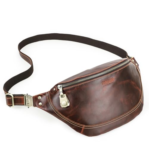 Contacts Brusttasche aus echtem Leder für Herren, kleine Umhängetasche, lässiger Tagesrucksack, Gürteltasche für Radfahren, Wandern, Reisen, Kaffee 3.0 Contacts Brusttasche aus echtem Leder für Herren, kleine Umhängetasche, lässiger Tagesrucksack, Gürteltasche für Radfahren, Wandern, Reisen, Kaffee 3.0 von Contacts