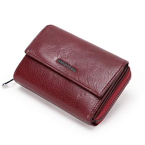 Contacts Echtes Leder Lady Zipper Coin Pocket Karte Clutch Geldbörse Brieftasche Rot Contacts Echtes Leder Lady Zipper Coin Pocket Karte Clutch Geldbörse Brieftasche Rot von Contacts