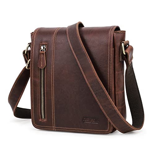Contacts Herren Umhängetasche Echtleder Crossbody Tasche Business Arbeit Laptop Mini Tab Messenger Dokumente Handtasche Kaffee Contacts Herren Umhängetasche Echtleder Crossbody Tasche Business Arbeit Laptop Mini Tab Messenger Dokumente Handtasche Kaffee von Contacts