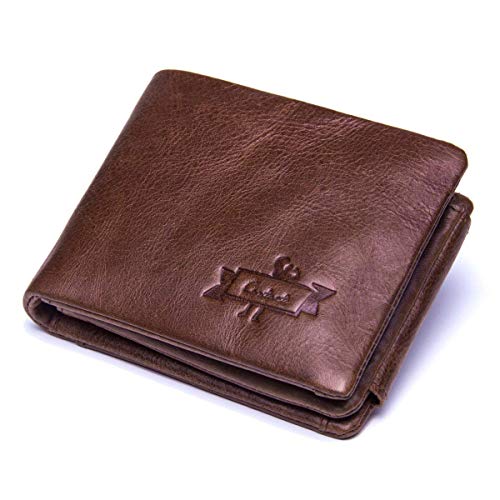 Contacts Herren echtes Leder Rindsleder Trifold Reißverschluss Münzen Tasche kurz Brieftasche Braun Contacts Herren echtes Leder Rindsleder Trifold Reißverschluss Münzen Tasche kurz Brieftasche Braun von Contacts