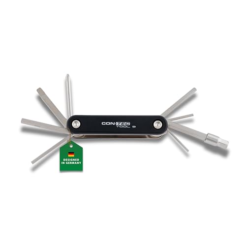 CONTEC Fahrrad-Multitool 9, 9 in 1, Multifunktionswerkzeug, Reparatur Set, Mini-Tool, Multi-Purpose, Innensechskant, Schraubendreher, leicht, schwarz CONTEC Fahrrad-Multitool 9, 9 in 1, Multifunktionswerkzeug, Reparatur Set, Mini-Tool, Multi-Purpose, Innensechskant, Schraubendreher, leicht, schwarz von CONTEC