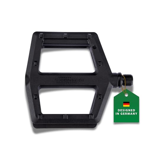 CONTEC Fahrrad-Pedale Ramp, 9/16", Nylon, Flaches Modell, Große Trittfläche, Integrierte Reflektoren, CrMO-Achse, Gedichtetes Industrielager, Schwarz, Paar CONTEC Fahrrad-Pedale Ramp, 9/16", Nylon, Flaches Modell, Große Trittfläche, Integrierte Reflektoren, CrMO-Achse, Gedichtetes Industrielager, Schwarz, Paar von CONTEC