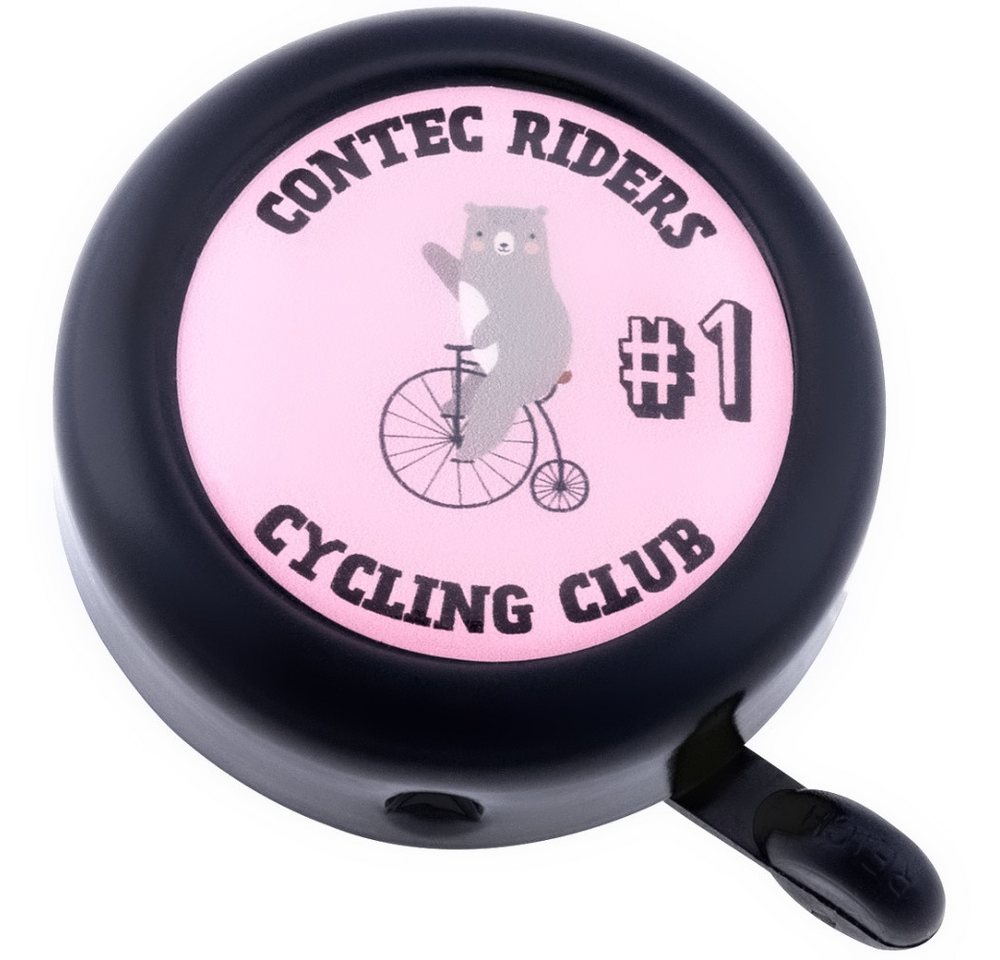 Contec Fahrradklingel CONTEC Kinderglocke Kid-a-Ring" circus bear schwarz rosa ca. 0,077 kg von Contec