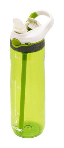 Contigo Ashland Autospout Trinkflasche mit Strohhalm | 720ml große BPA-freie Kunststoff Wasserflasche | auslaufsicher | ideal für Schule, Arbeit, Sport, Fahrrad, Wandern, Citron von Contigo