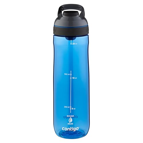 Contigo Cortland Autoseal Trinkflasche mit automatischem Trinkverschluss | 720ml große BPA-freie Kunststoff Wasserflasche | auslaufsicher | Ideal für Schule, Arbeit, Sport, Fahrrad, Wandern Contigo Cortland Autoseal Trinkflasche mit automatischem Trinkverschluss | 720ml große BPA-freie Kunststoff Wasserflasche | auslaufsicher | Ideal für Schule, Arbeit, Sport, Fahrrad, Wandern von Contigo