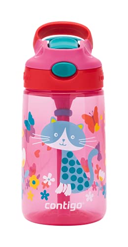 Contigo Kinder Trinkflasche Gizmo Flip Autospout mit Strohhalm, BPA-freie Wasserflasche, auslaufsicher, ideal für Kindergarten, Schule und Sport, 414 ml von Contigo