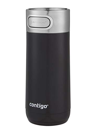 Contigo Luxe Autoseal Reisebecher, Thermobecher aus Edelstahl, Vakuumflasche, auslaufsicherer Becher, spülmaschinenfest, Kaffeebecher mit BPA-freiem, leicht zu reinigendem Deckel, Lakritze von Contigo